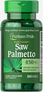 Puritan’s Pleasure Noticed Palmetto 450 Mg, Supports Prostate and Urinary Wellness, 100 Count
