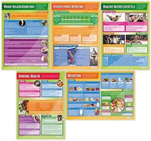 Daydream Instruction Wellness, Health and Well-Being Posters – Set of 5 – Gloss Paper – Massive Structure 33″ x 23.5″ – Classroom Decoration – Bulletin Banner Charts